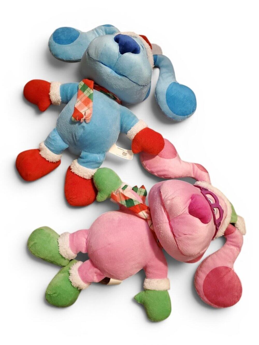 Blue and Magenta Plush Toys Blue's Clues & You! Holiday Plush Animals 15" Tall